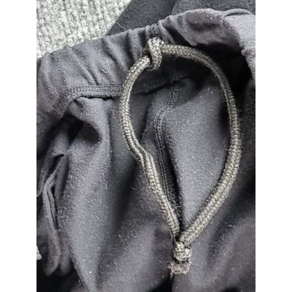 New Balance Leggings Women Sz M Black Drawstring Logo Casual Running Athleisure - Picture 5 of 6